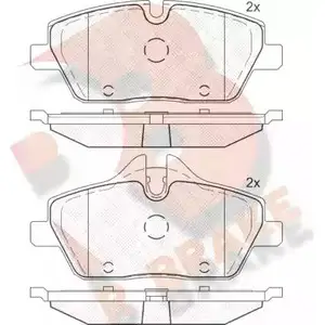 Тормозные колодки, дисковые, комплект R BRAKE 2391 5 4389575 23916 RB1662