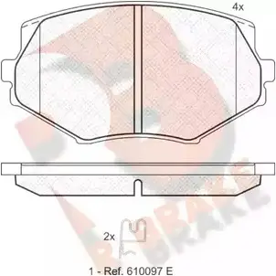 Тормозные колодки, дисковые, комплект R BRAKE D635-7513 233 54 RB1818 4389761