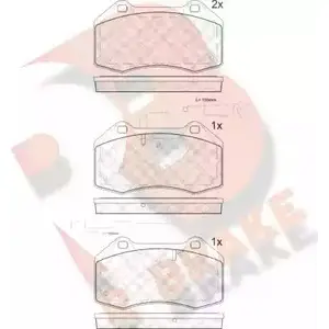 Тормозные колодки, дисковые, комплект R BRAKE 24687 4389845 RB1879-203 241 62