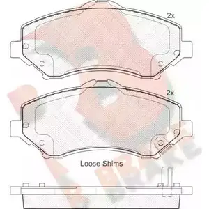 Тормозные колодки, дисковые, комплект R BRAKE 2460 4 24605 4389879 RB1908-201