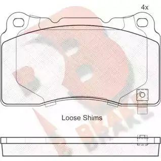 Тормозные колодки, дисковые, комплект R BRAKE D1001-7902 2 3325 4389973 RB1990