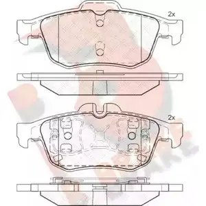 Тормозные колодки, дисковые, комплект R BRAKE 4390012 RB2025 2526 5 25266 изображение 0