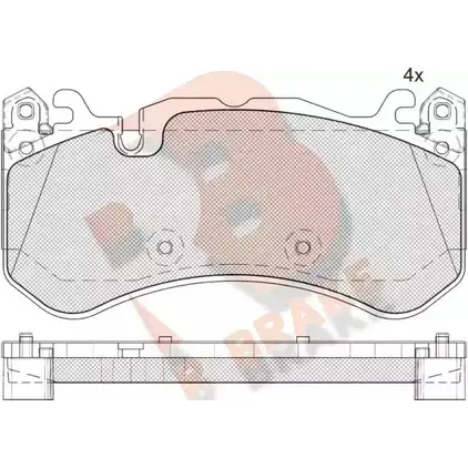Тормозные колодки, дисковые, комплект R BRAKE RB2079-204 24 455 4390073 D1291-8408