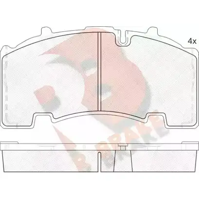 Тормозные колодки, дисковые, комплект R BRAKE 29264 2 9171 RB2135 4390147 изображение 0