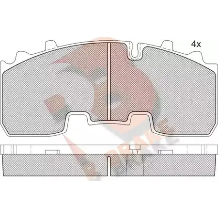 Тормозные колодки, дисковые, комплект R BRAKE RB2156 29215 4390173 2 9165 изображение 0