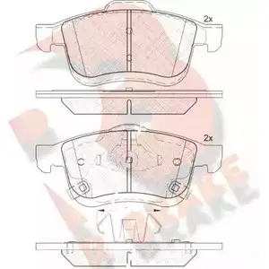 Тормозные колодки, дисковые, комплект R BRAKE RB2165 25906 259 05 4390183 изображение 0