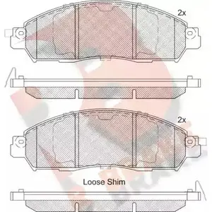 Тормозные колодки, дисковые, комплект R BRAKE 4390273 22440 2 2439 RB2249 изображение 0