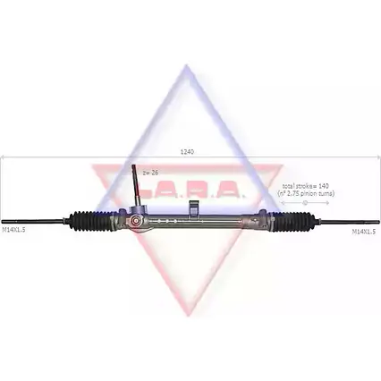 Рулевая рейка LA.R.A. 190054 7KJOJK8 4390886 IP9X FWQ