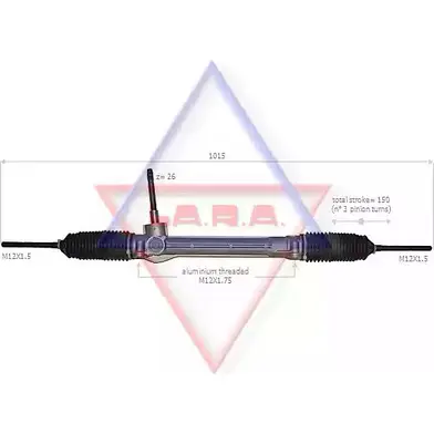 Рулевая рейка LA.R.A. 190058 80VJ 1Z 4390890 OAO9LLO