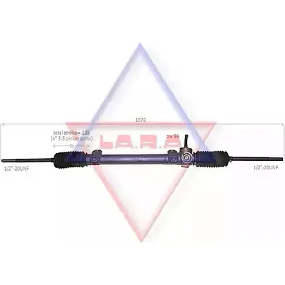 Рулевая рейка LA.R.A. O74G5 X8 4390919 CMAMD24 200502