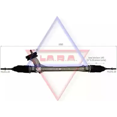 Рулевая рейка LA.R.A. 280010 4390951 ZZTU01Y 7C9YGE D