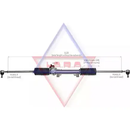 Рулевая рейка LA.R.A. 300005 E8 0SX9 4390971 RDTJML7 изображение 0