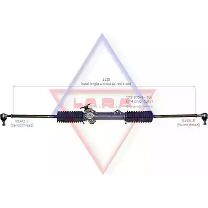 Рулевая рейка LA.R.A. 300008 4390974 QW797VI F TNNE