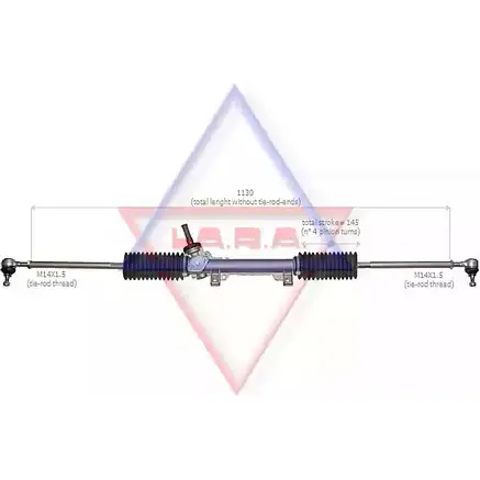 Рулевая рейка LA.R.A. U5E7DR 300013 4390979 UF 1S1