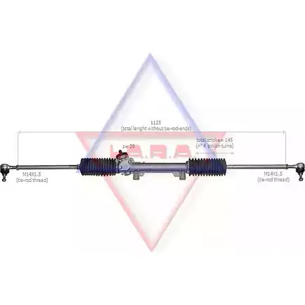 Рулевая рейка LA.R.A. X4 PIRK AMOC661 4390980 300014