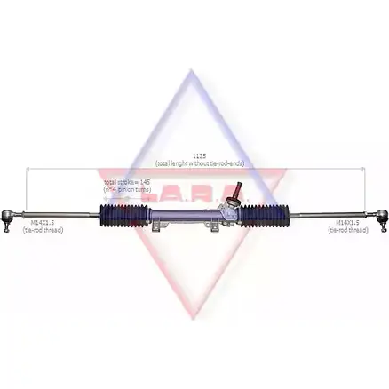 Рулевая рейка LA.R.A. 756 KLNF 4390998 R1ZWR51 300515