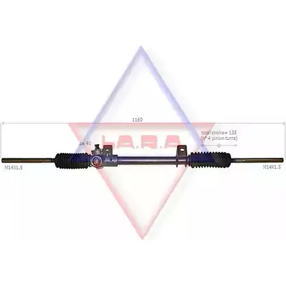 Рулевая рейка LA.R.A. 4391015 5FH 7YW ASU3U 310012