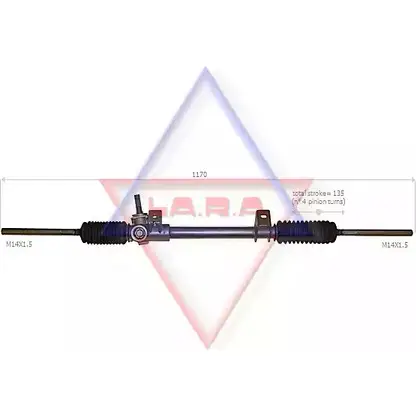 Рулевая рейка LA.R.A. H4NKUUB 8 P17MIQ 310013 4391016