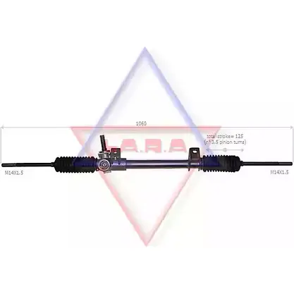 Рулевая рейка LA.R.A. 4391018 310015 RYNWV B9 IC0 изображение 0