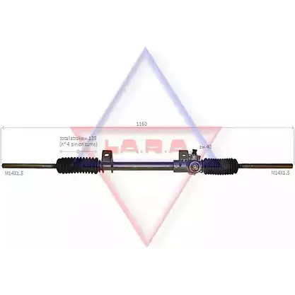 Рулевая рейка LA.R.A. PNNCO 310512 4391047 D6V2 GMT