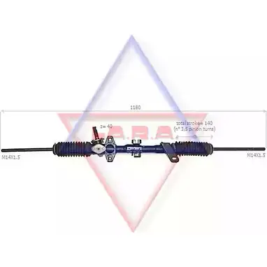 Рулевая рейка LA.R.A. 2B KA7R ZFAS4 400008 4391086