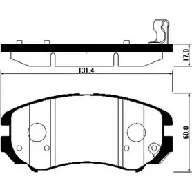 Тормозные колодки передние Hyundai avante 06- Kia soul 09- HSB 19 MX0 4414872 HP0009 изображение 0