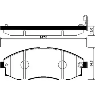 Тормозные колодки, дисковые, комплект HSB 4414880 QK7SWP HP0018 F GSVJ0 изображение 0