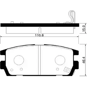 Тормозные колодки, дисковые, комплект HSB 9I0A T HP0023 4414884 771N9J изображение 0
