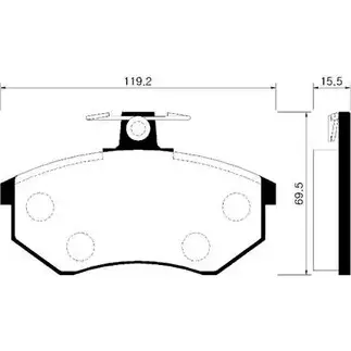 Тормозные колодки, дисковые, комплект HSB N 2UCM 4414890 3YPMB2 HP0030 изображение 0