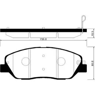 Тормозные колодки передние Hyundai santafe 06- Kia mohave 08- HSB JO 7CX HP0033 4414893 изображение 0