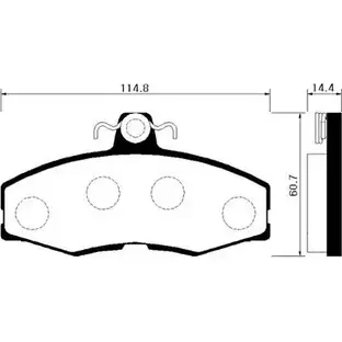 Тормозные колодки, дисковые, комплект HSB HP0035 0R2T6 AW 4414895 GWXQ3 изображение 0