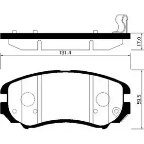 Тормозные колодки, дисковые, комплект HSB V6OIS9U HP0037 FJPI O 4414897 изображение 0