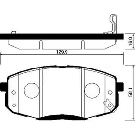 Тормозные колодки передние Hyundai i30 08- Kia ceed 07- HSB HP0040 6EWB8 V 4414899 изображение 0