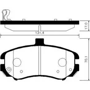 Тормозные колодки, дисковые, комплект HSB HP0044 4414903 U5 WTW Q060G