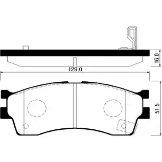 Тормозные колодки передние Kia rio spectra 00- HSB 4414915 HP1008 I0 5NICX изображение 0