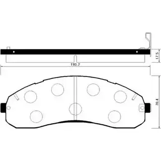 Тормозные колодки, дисковые, комплект HSB 4414923 0CHWK HP1016 ZOK QS