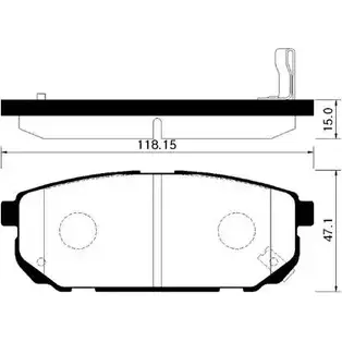 Тормозные колодки задние Kia sorento 02- HSB 4414925 9C 6J13 HP1018 изображение 0