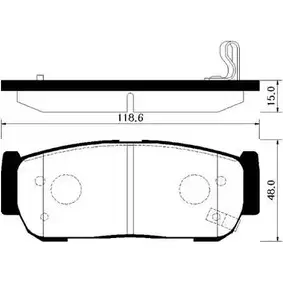 Тормозные колодки, дисковые, комплект HSB HP1026 B1 SS6 ABP6L 4414933 изображение 0