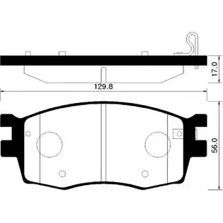 Тормозные колодки передние Hyundai accent 05- Kia rio 05- HSB HP1034 OIEYX K 4414941 изображение 0