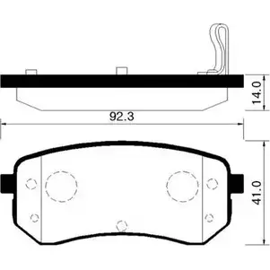 Тормозные колодки, дисковые, комплект HSB 4414945 24XI NU9 OZ9IVD HP1038