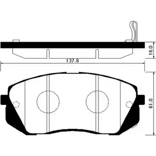 Тормозные колодки передние Hyundai i35 10- Kia sportage 10- HSB 4414947 HP1040 H E9XQVW изображение 0