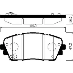 Тормозные колодки, дисковые, комплект HSB S1 M2IE HP1047 4414954 1U6CP54 изображение 0