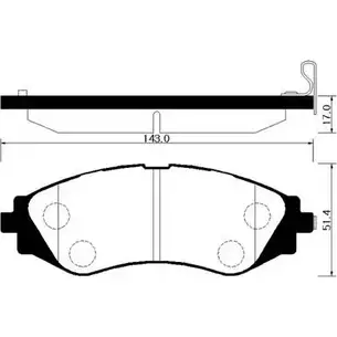 Тормозные колодки передние Daewoo lanos 97- chevrolet lacetti 99- HSB 4414964 HP2006 0G 8PM