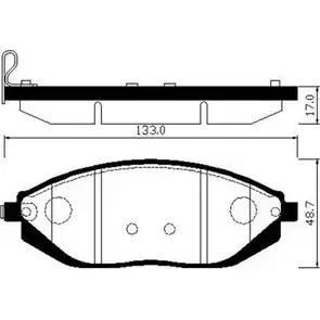Тормозные колодки, дисковые, комплект HSB 1S3E4J HP2023 4414981 EHX BIS изображение 0
