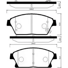 Тормозные колодки, дисковые, комплект HSB CB7VS7Q HP2026 4414984 SNUR Z изображение 0