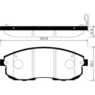 Тормозные колодки, дисковые, комплект HSB 4414985 21B7JQK RY7W XK HP3001 изображение 0