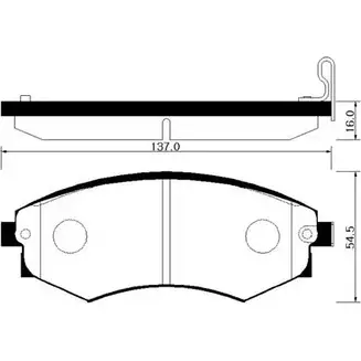 Тормозные колодки, дисковые, комплект HSB 4414997 TYD0Q 8H HP4004 JD0FQ4H