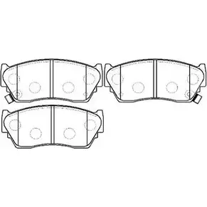 Тормозные колодки, дисковые, комплект HSB HP5067 4415067 SPBKA64 N 2SEN1O