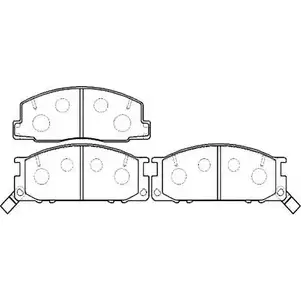 Тормозные колодки, дисковые, комплект HSB 4415436 W5AJX HP8519 PLYV U изображение 0