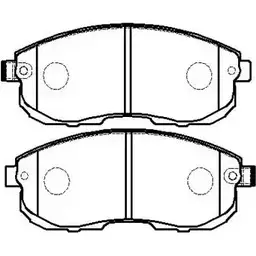 Тормозные колодки, дисковые, комплект HSB G GM003 HP9071 4415493 MA6A0 изображение 0